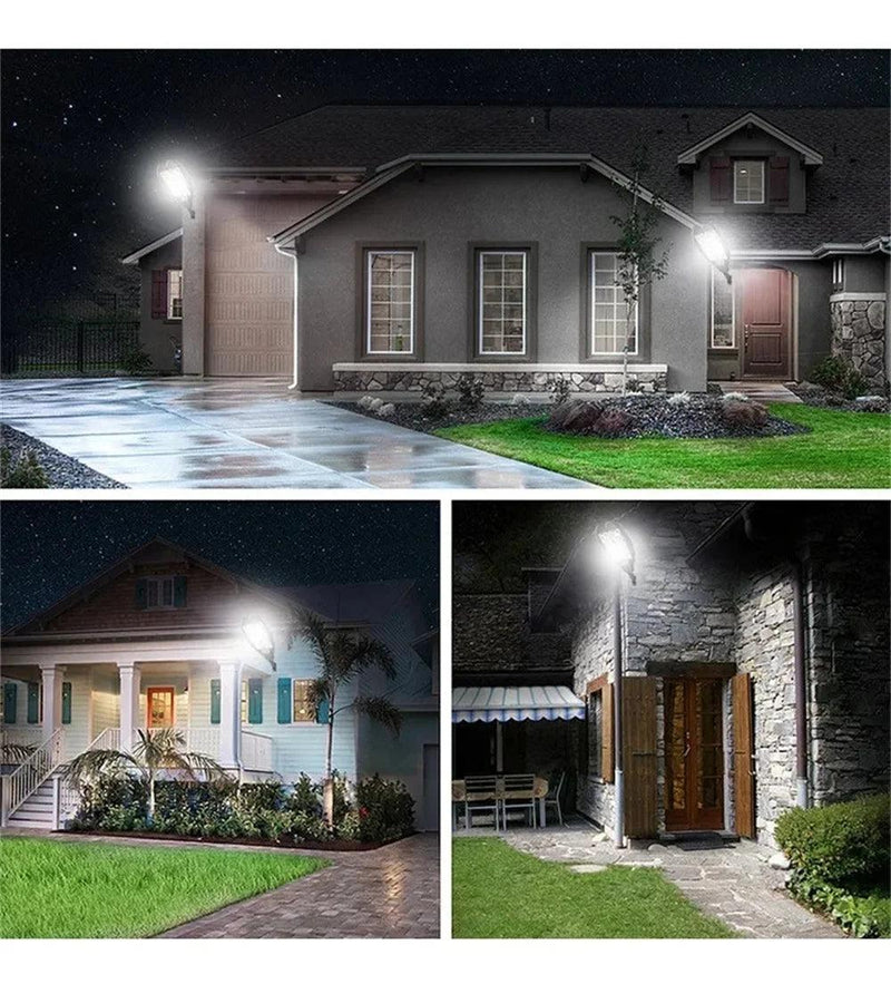 108 COB Solar Outdoor Led Courtyard Wall Lamp Lâmpada de rua para porta de garagem de terraço de jardim com indução do corpo humano