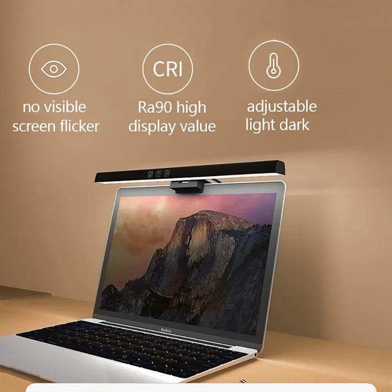 Lâmpada de mesa para cuidados com os olhos, 50cm, led, computador, monitor, tela, barra de luz, escurecimento contínuo, leitura, alimentado por usb, lâmpada de mesa suspensa