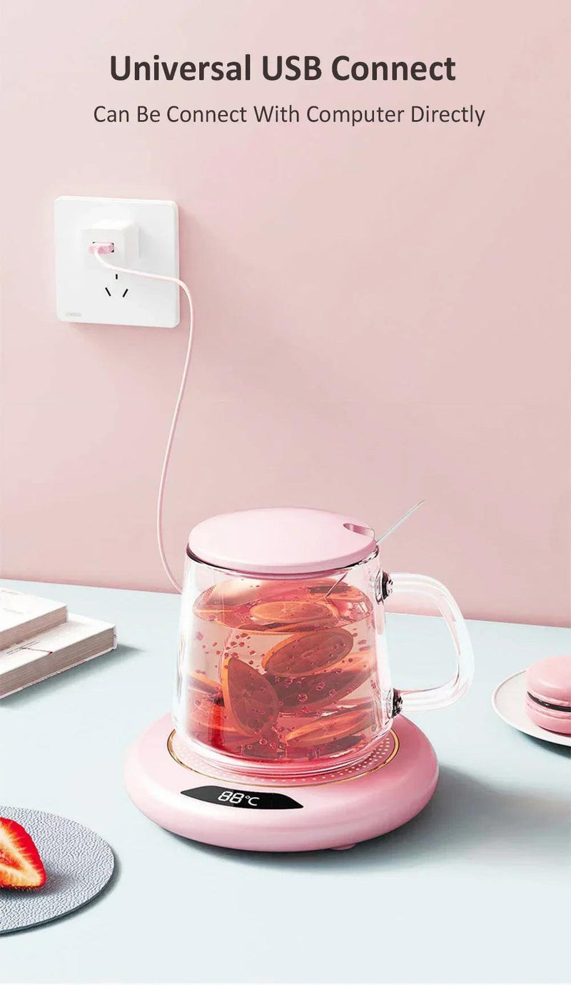 Aquecedor termostático elétrico USB, aquecedor de caneca, café, leite, chá, almofada de aquecimento de água, aquecedor de copo para casa