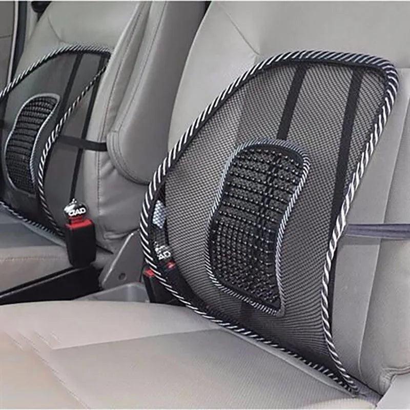 Cadeira de assento de carro almofada de volta malha lombar volta cinta assento de carro cadeira almofada massagem volta almofada suporte escritório em casa