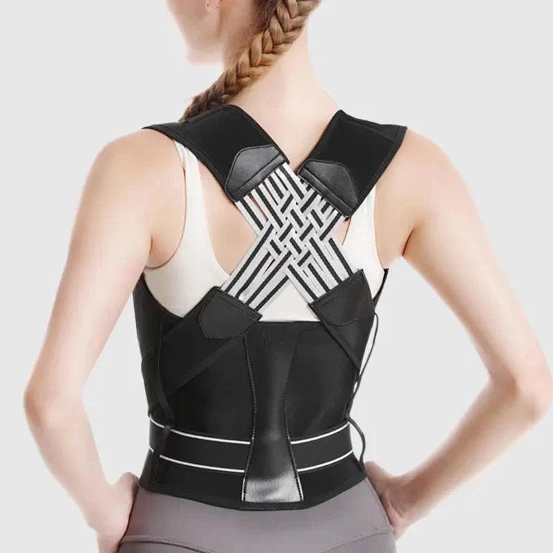Corretor Postural Colete Cervical Cinta Alinha Coluna. Compre 1 leve 2