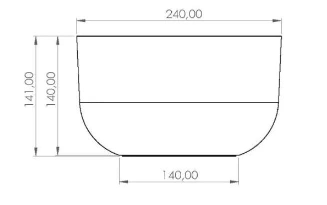 Cachepot DUE N6 Cuia 21 - 24,0 x 14,00 - Cachepo, vaso para plantas naturais e artificiais