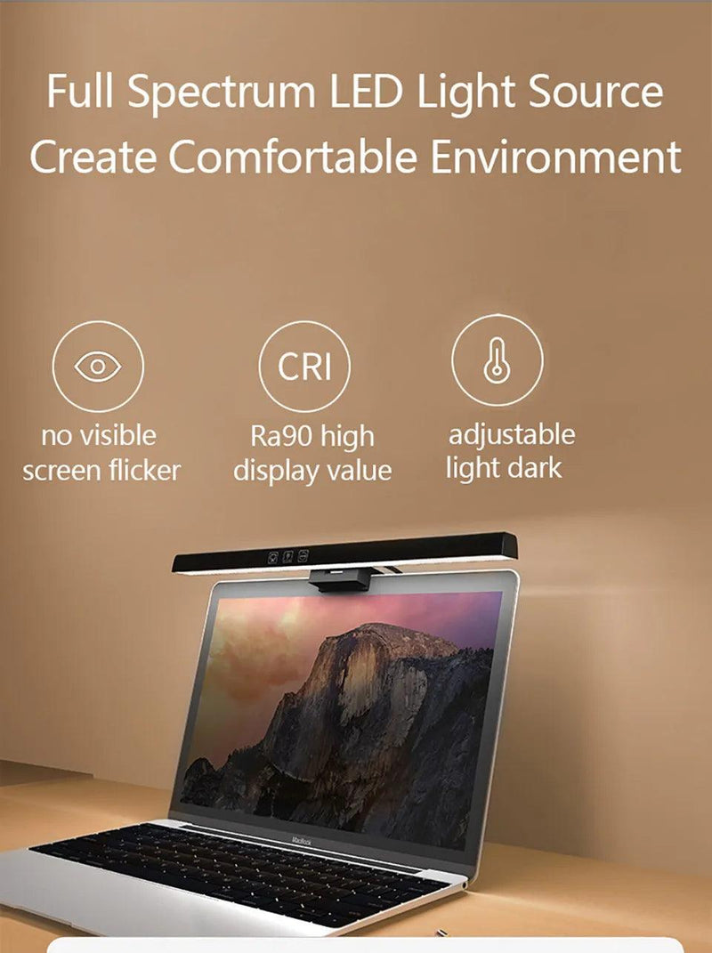 Lâmpada de mesa para cuidados com os olhos, 50cm, led, computador, monitor, tela, barra de luz, escurecimento contínuo, leitura, alimentado por usb, lâmpada de mesa suspensa